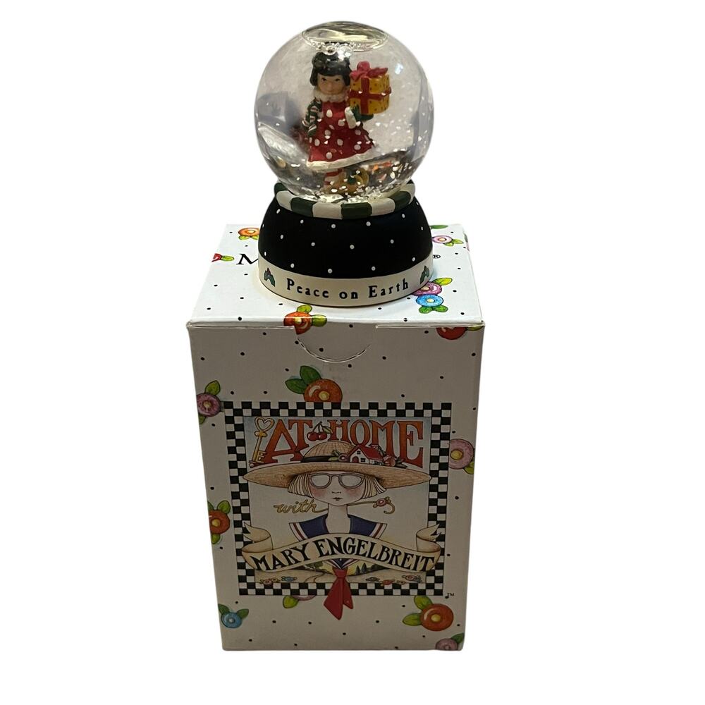 Mary Engelbreit Peace On Earth Mini Snow Globe Christmas